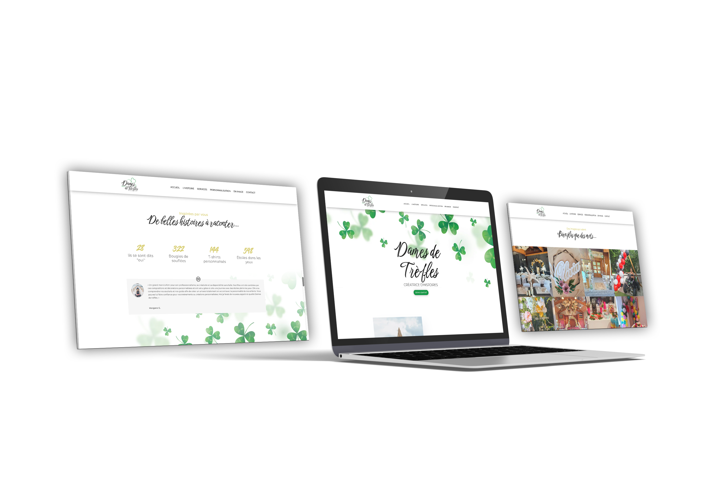 version desktop du site dames de trefles