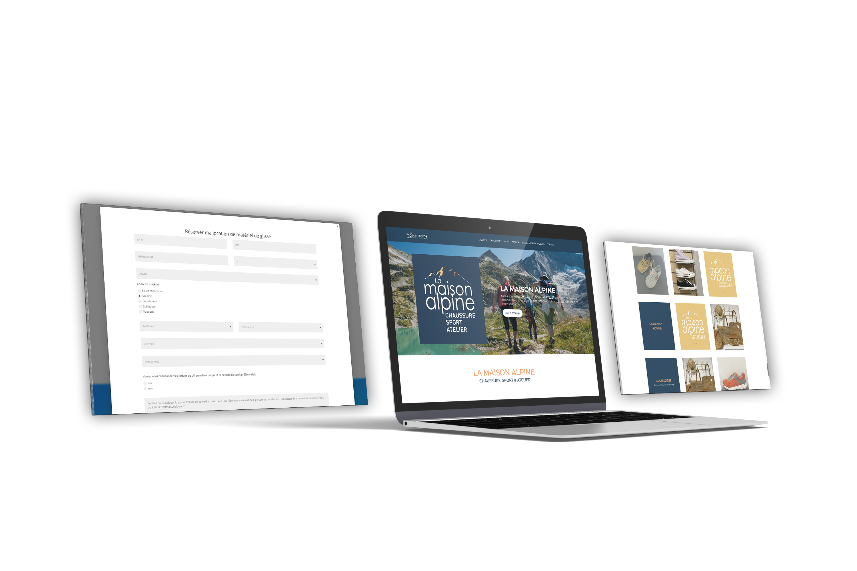 version desktop du site la maison alpine
