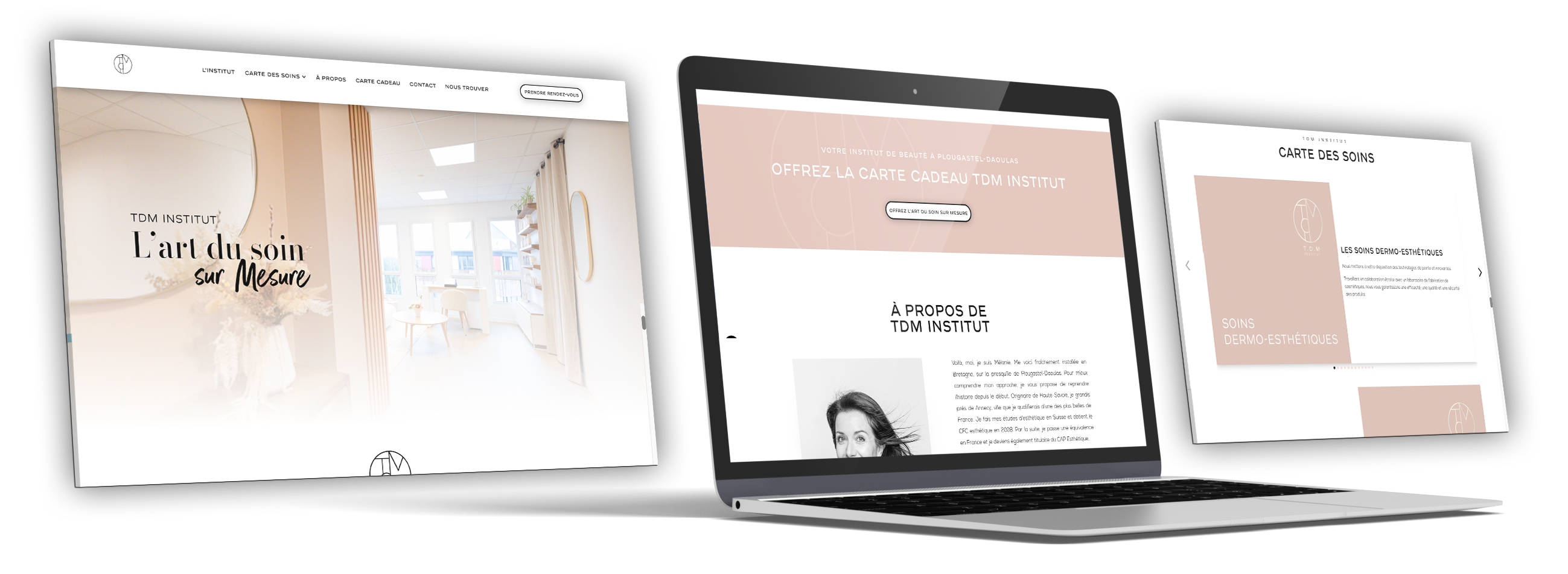 mockup laptop tdm institut- creation de site internet refonte et maintenance SEO