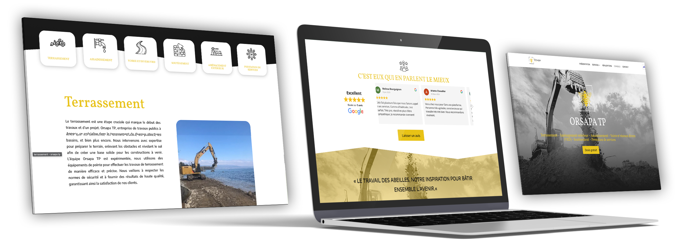 mockup laptop Orsapa TP - creation de site internet - et maintenance SEO